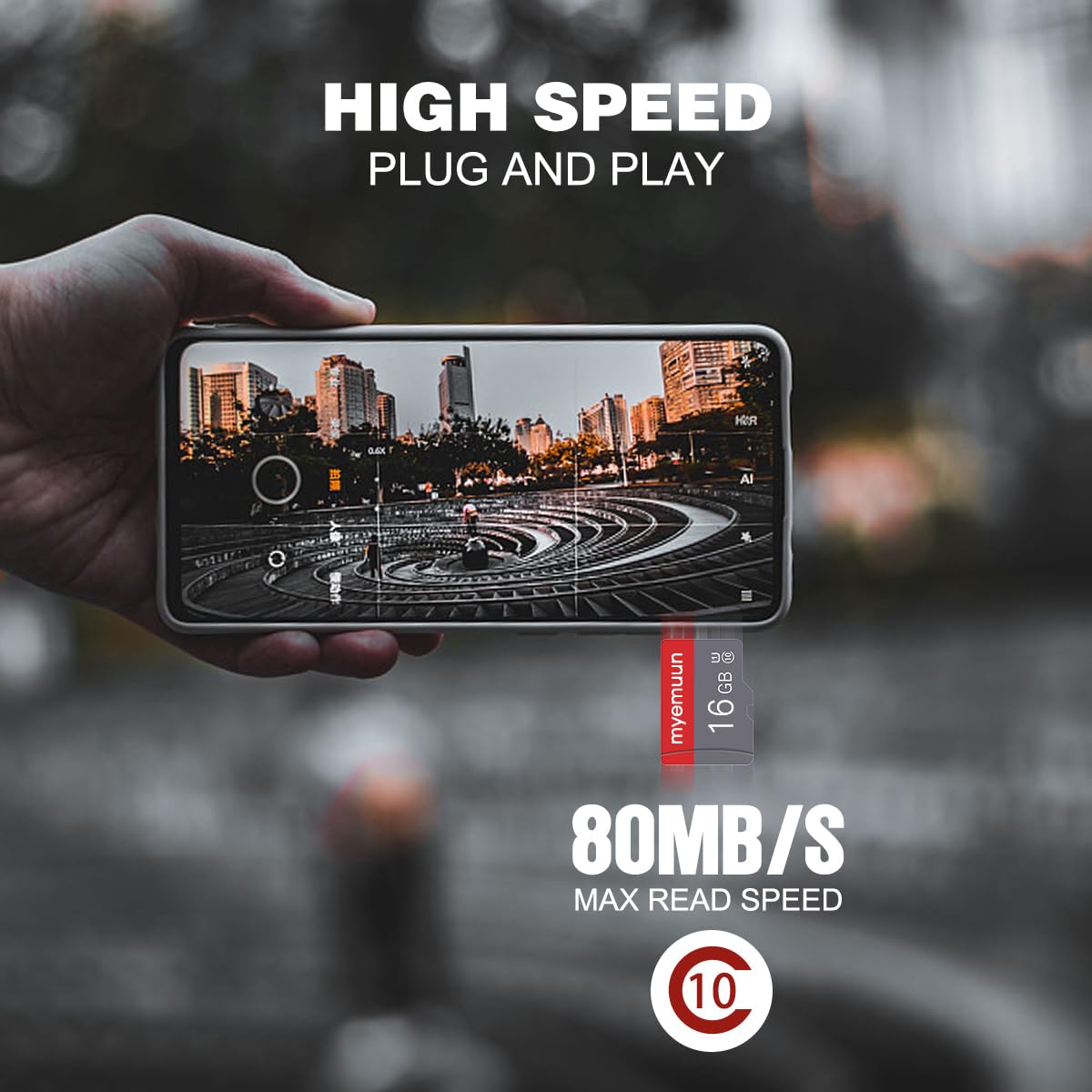 Paquete de 2 tarjetas micro SD de 16 GB, C10 de alta velocidad, con adaptador para smartphone, tablet, consola de juegos, cámara de seguridad y cámara de salpicadero (2 x 16 GB)