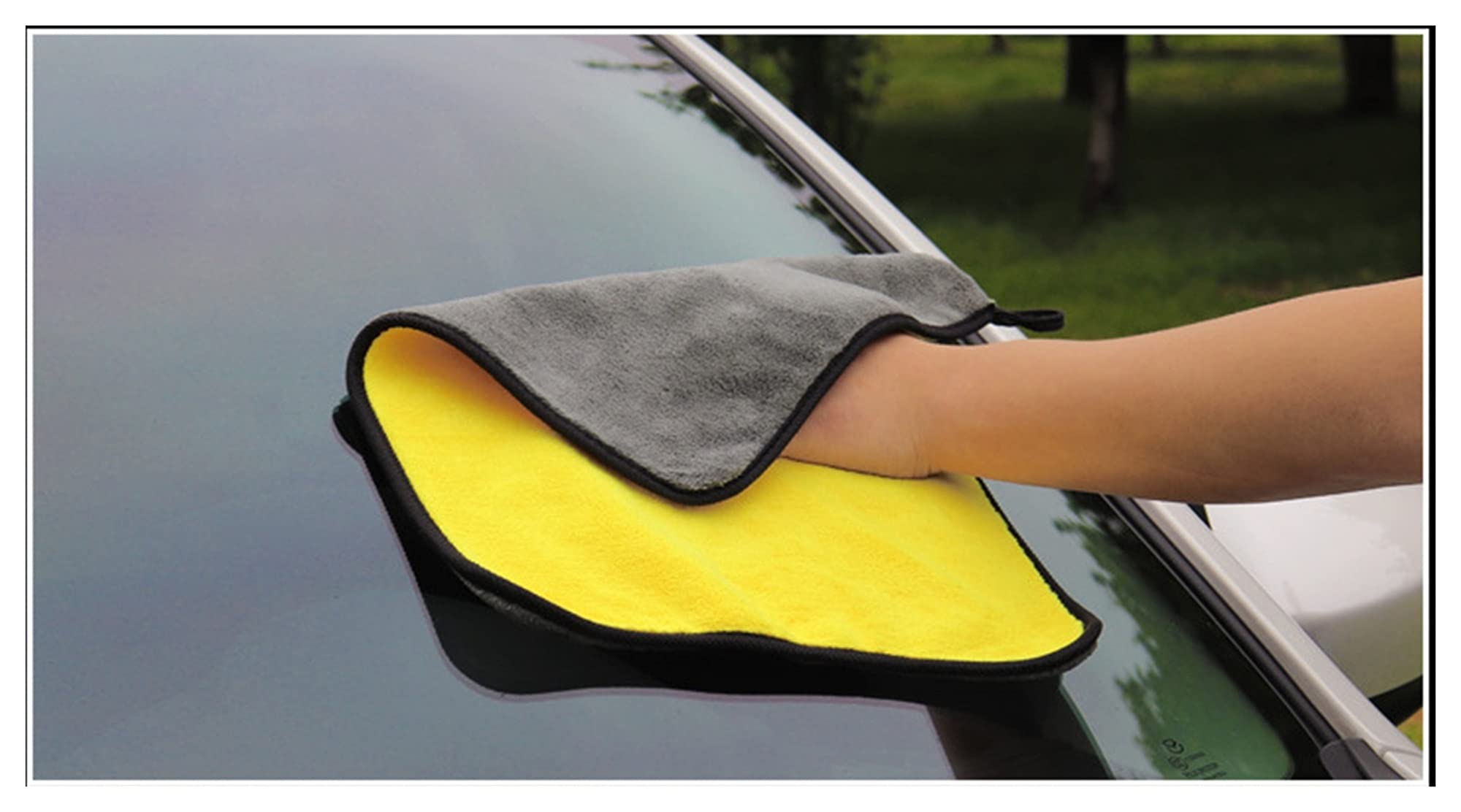 asciugamano asciutto Asciugamano in microfibra per autolavaggio extra morbido Panno per la pulizia dell'auto Asciugatura per la cura dell'auto Asciugamano per lavaggio auto (Color : Gold) (Gold)