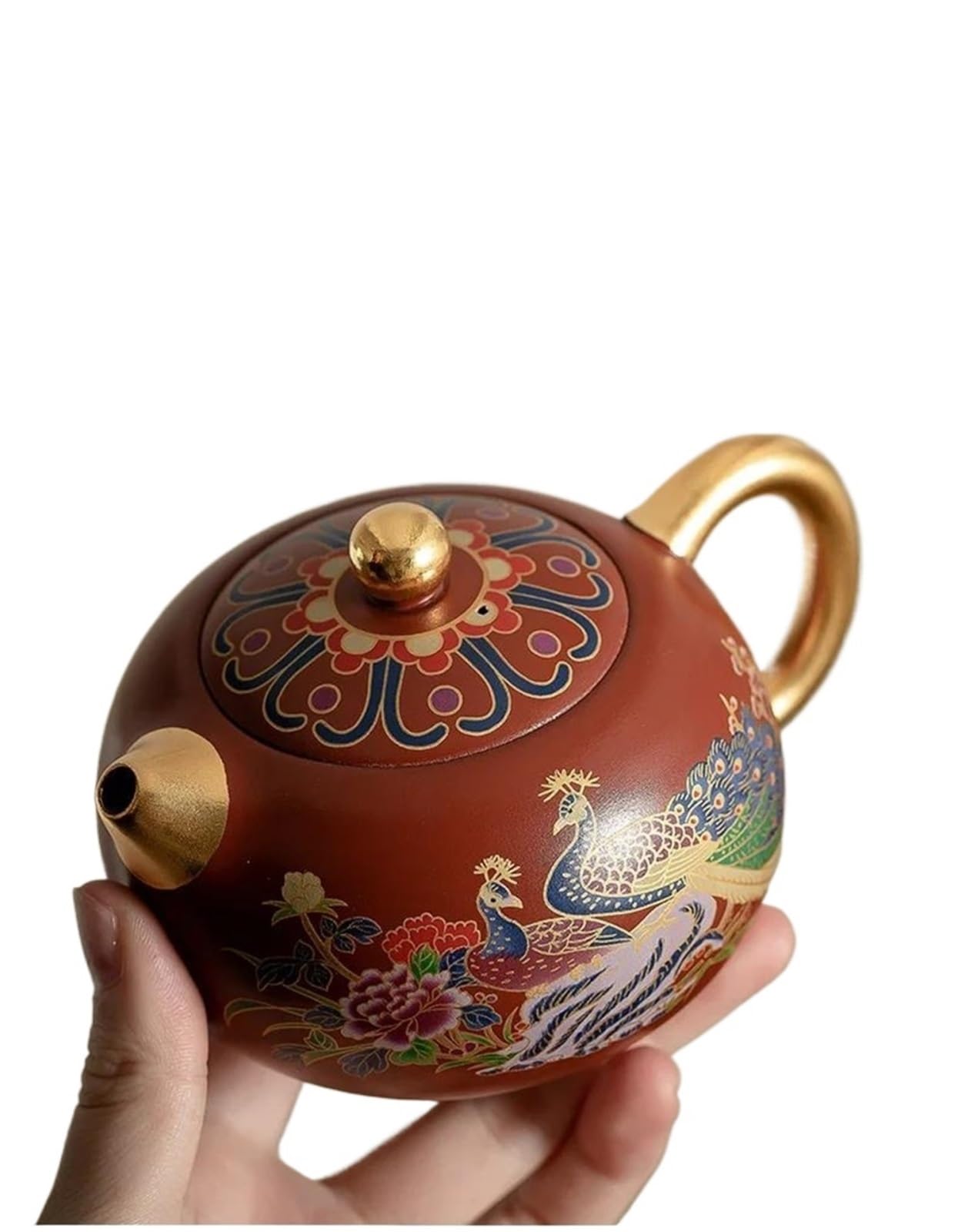 Service Ensemble Thé En Argile Violette, 1 Théière Et 4 Tasses, Collection D'articles Faits À La Main, Complet Cérémonie Du Antique Services A Thé Portables