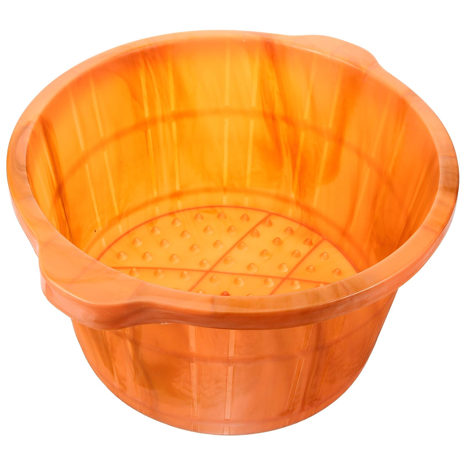 Ipetboom Wood Grain Plastic Foot Soaking Tub Large Foot Bath Basin for Home Use Sturdy and Comfortable Design and Massages