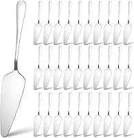 30 Pack Stainless Steel Cake Pie Servers, 9 Inch Serrated Spatulas for Weddings Parties Pizza Desserts - Tobeelec Durable Mirror Polished