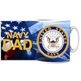Mitchell Proffitt Navy Dad Ceramic Mug 15 oz