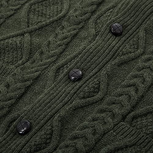 Image of PJ PAUL JONES Mens Cable Knit V Neck Sweater Vest Button Up