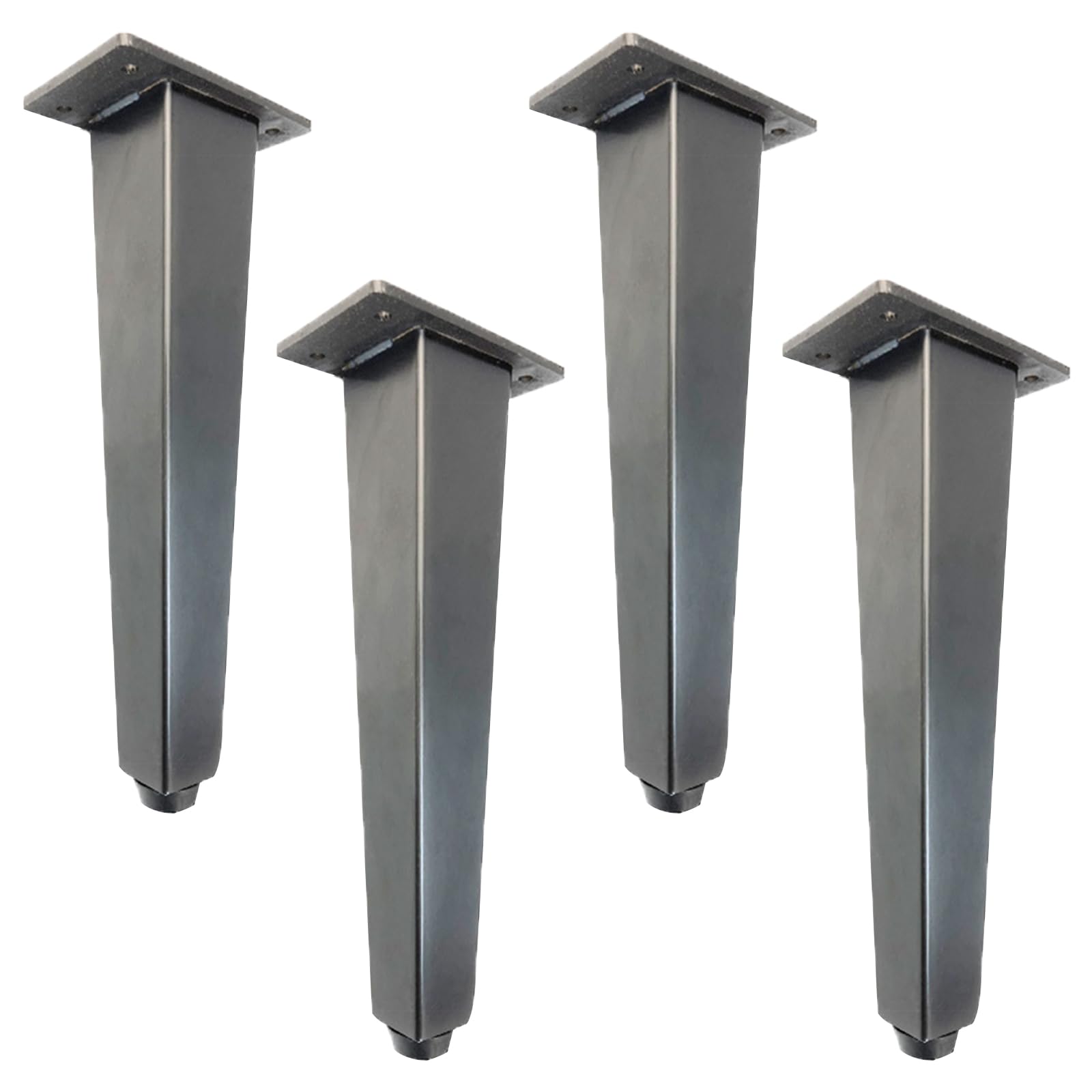 Generico Gambe per Mobili Piedini Regolabili Conici 4 Pezzi Piedini Regolabili per Tavolo Neri in Acciaio Inox Vernice Spray Piedini per Divano Altezza: 7-50,5 cm Piedini per Mobile 26 cm/10,2"