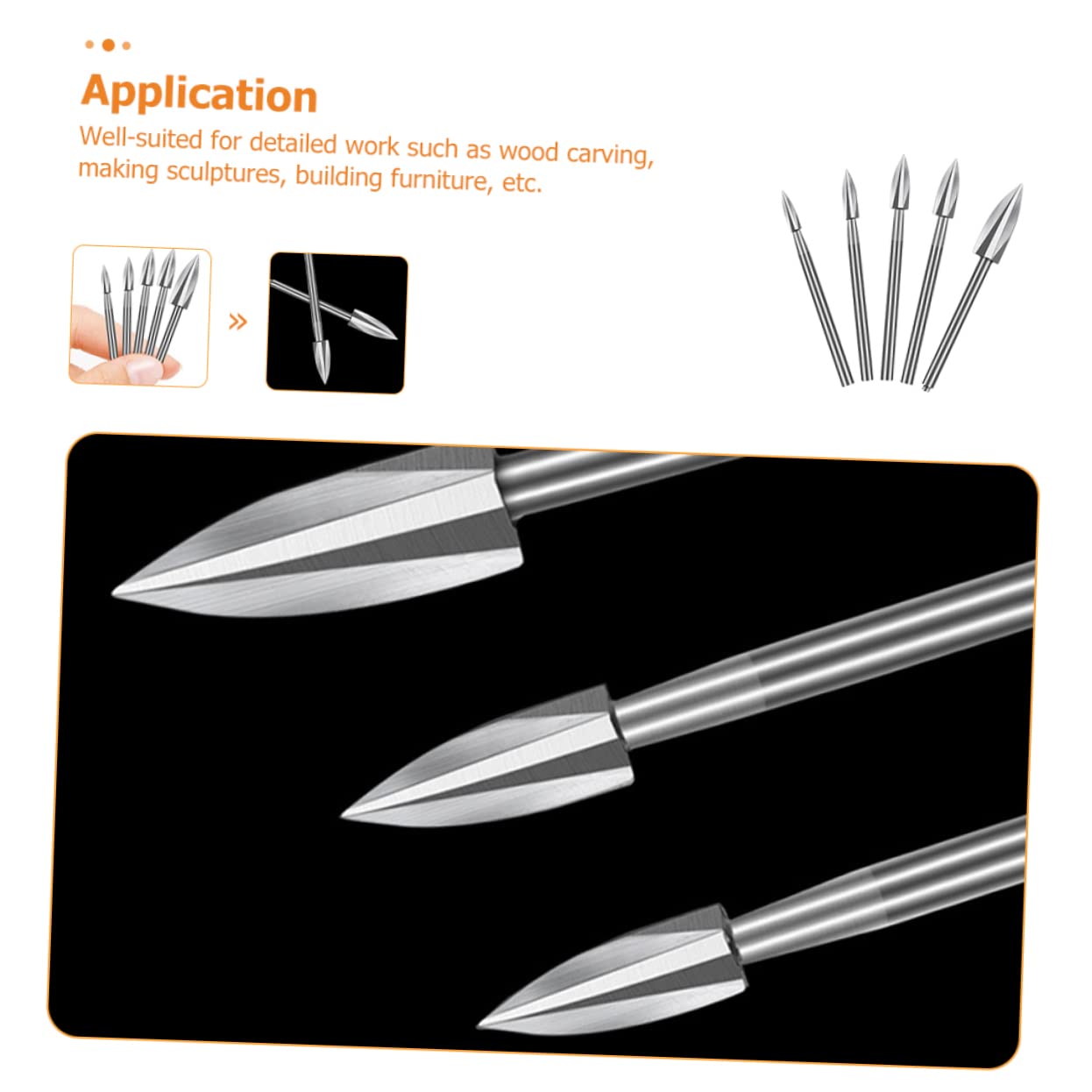 Uonlytech 25piezas Brocas Para Talla De Madera De Herramientas Para Carpintería Compatible Herramientas Rotativas Diámetros Para Proyectos De Bricolaje y Escultura Madera