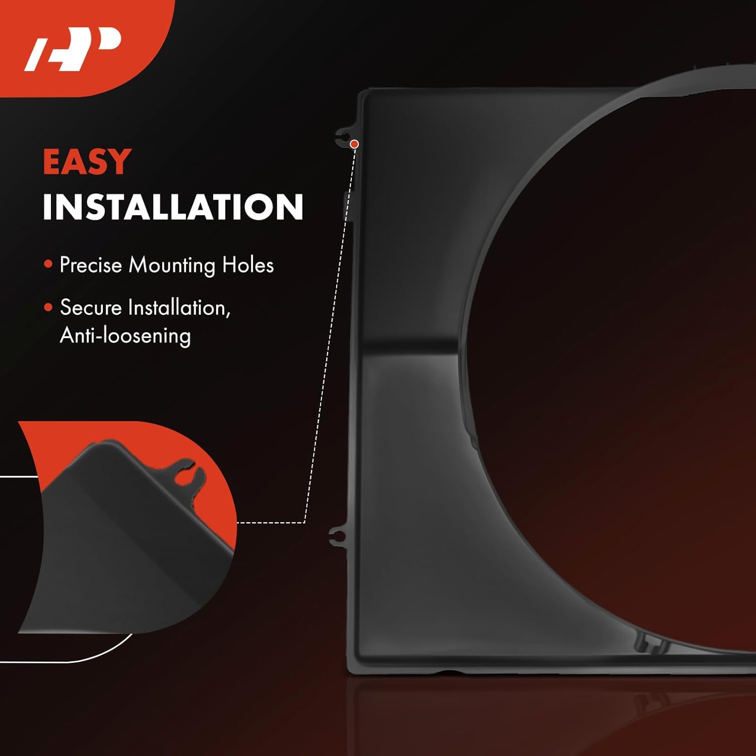 A-Premium Engine Radiator Cooling Fan Shroud Compatible with Toyota Tacoma 1996-2004 3.4L