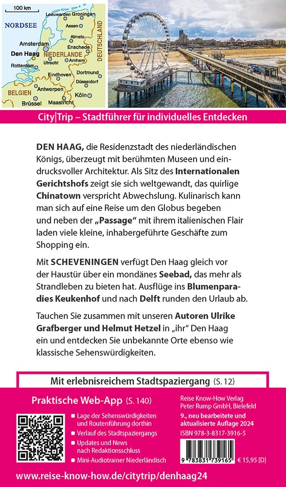 Reise Know-How CityTrip Den Haag mit Scheveningen: Reiseführer mit Stadtplan und kostenloser Web-App