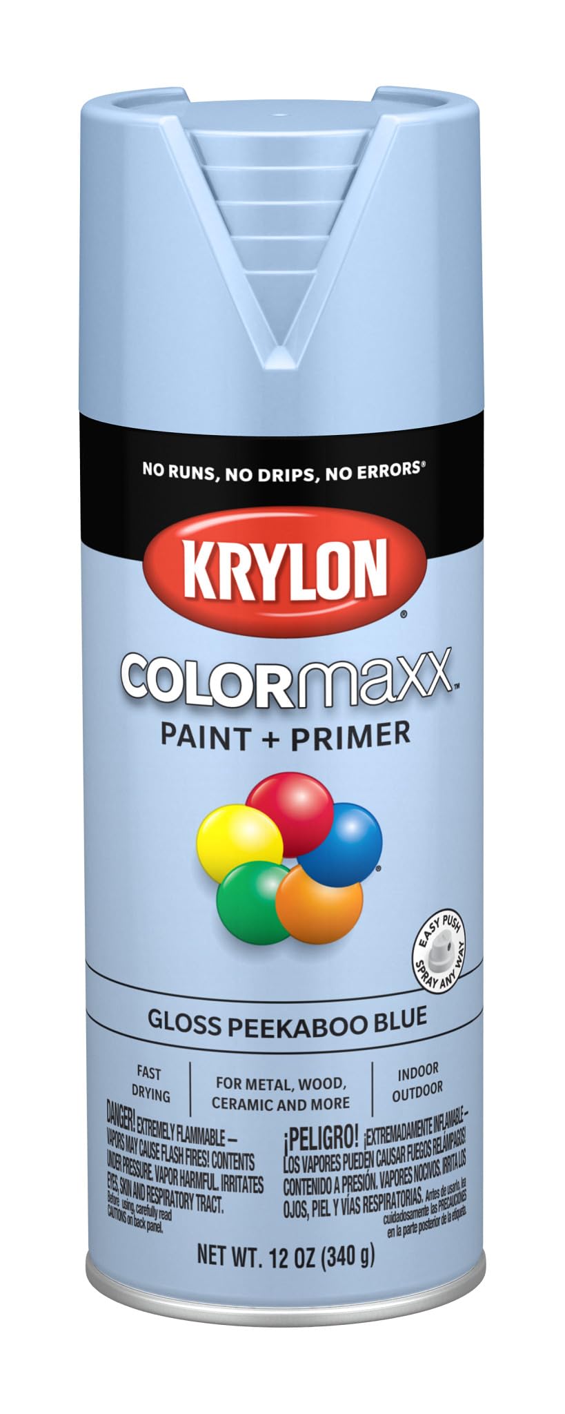 Krylon ColorMaxx 12 Oz. Gloss Spray Paint, Peekaboo Blue - 1 Each