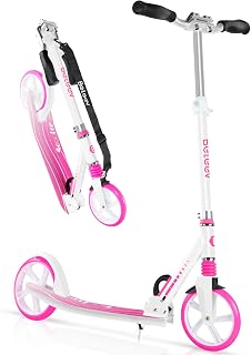 BELEEV V5 Scooters for Kids 6 Years and up, Foldable Kick Scooter 2 Wheel for Adults Teens, 4 Adjustable Handlebar, 200mm Big Wheels, Lightweight Sports Commuter Scooter, Sturdy Frame, up to 220lbs