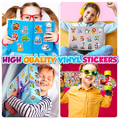 50Pcs Cute Cartoon Animal Stickers Pack, Kawaii Funny Vinyl Waterproof Stickers For Water Bottles, Skateboards, Laptop, Funny Animal Decals Bulk For Kids Students (Green Dinosaur) #TOP5