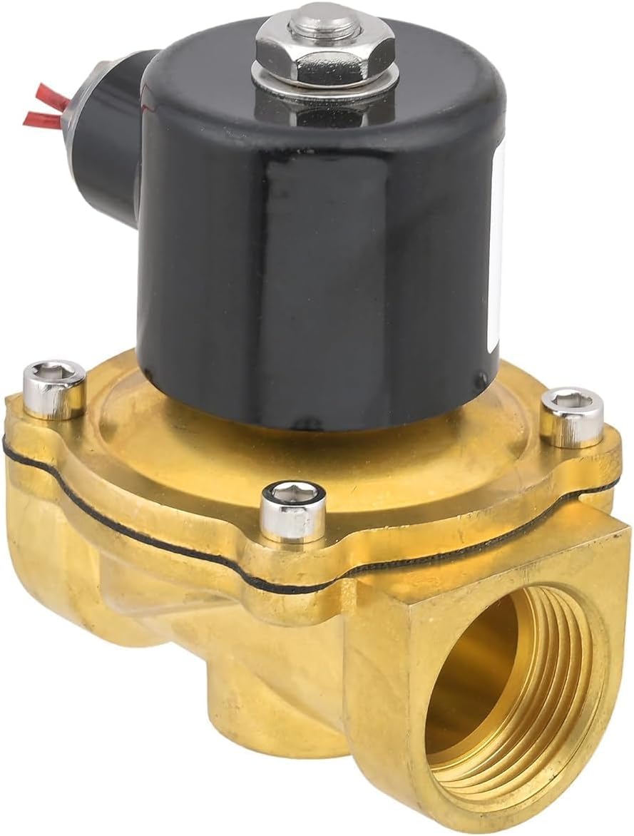 Robodo AZH-UK-98552-2W-200-20 Ac220V 3/4 Inch Brass Electric Solenoid Valve Water Air Fuels