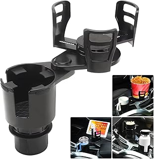 Cup Holder Expander for car 2 in 1 Multifunctional Car Cup Holder Extender Adapter with Adjustable Base Compatible with Hydro Flask, Yeti, Nalgene, 32/40 oz Large Bottles Drinks Mugs