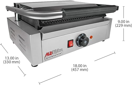 Miniatura 6 de myeasyshopping comercial parrilla de Panini Press Sandwich con estriado platos 120V Sandwich comprimido alimentos aparatos de cocina restaurante