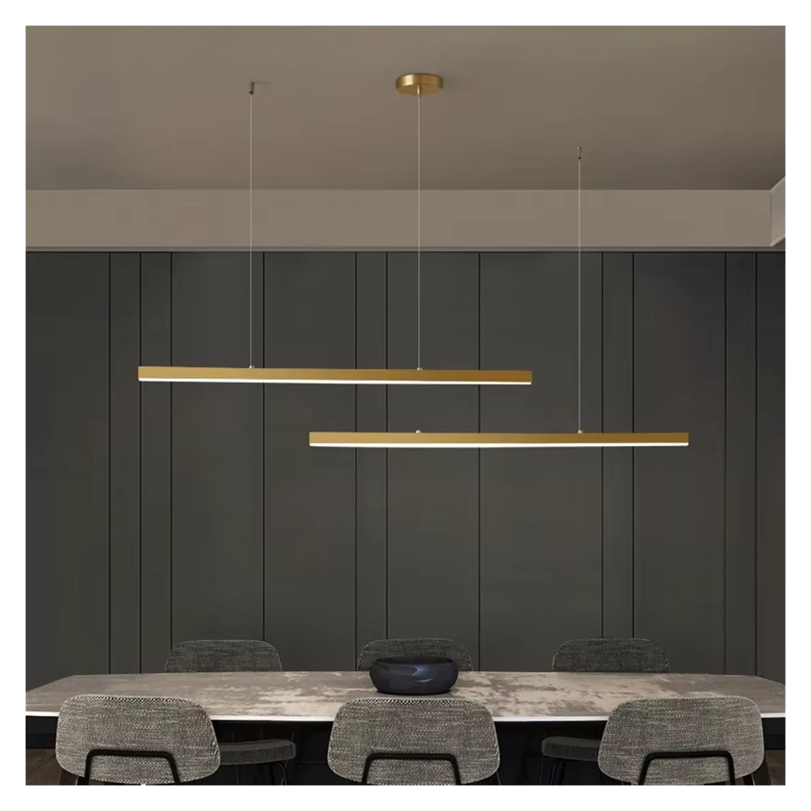 Olskfuh Size_name Copper Led Chandelier For Dining Room Kitchen Living Room Bedroom Modern Luxury Simple Decorate Gold Lamp Pendant Light,-110Cm
