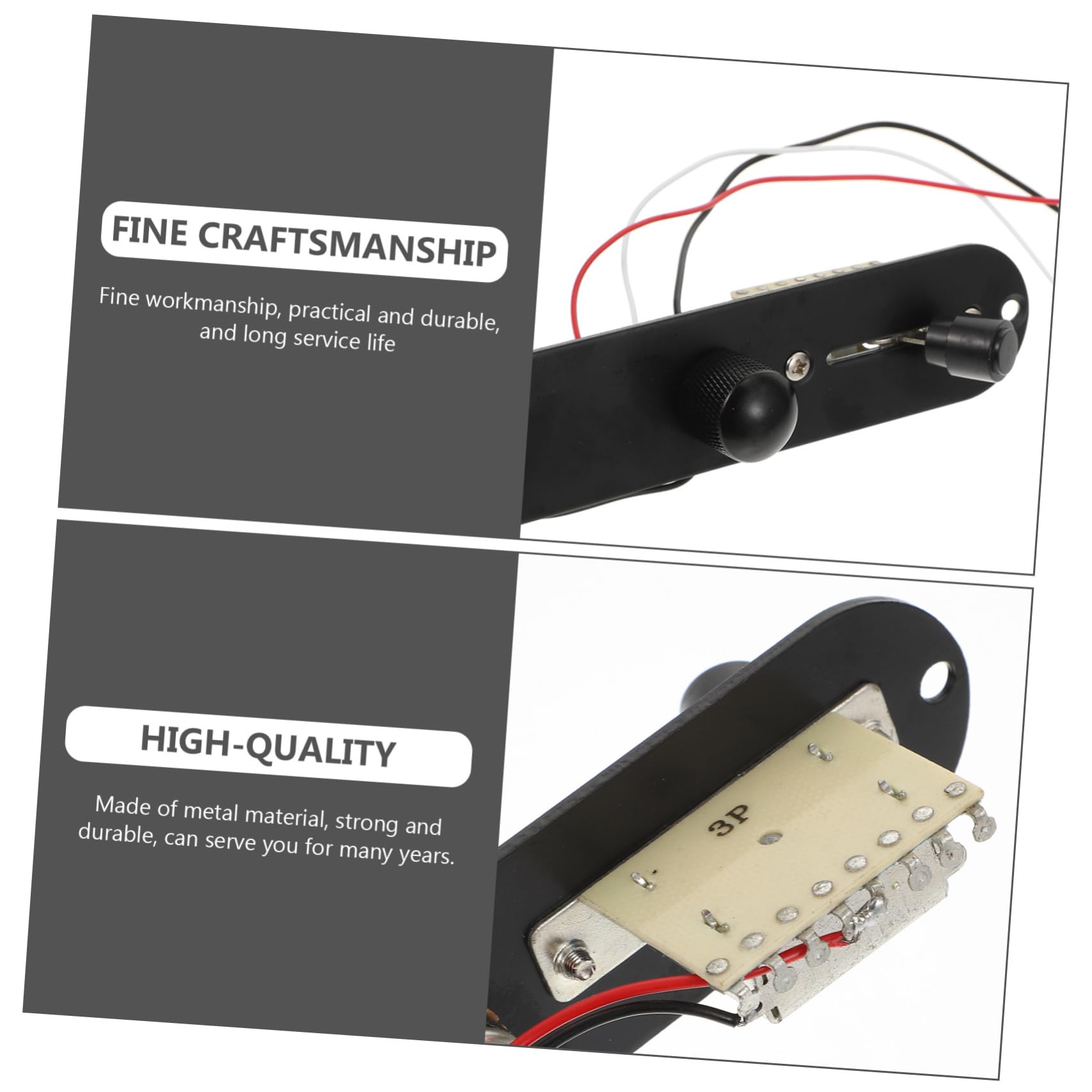 Vaguelly 1pc Electric Guitar Circuit Control Board Potentiometer Assembly Durable to Install with Soldering Compact for Black