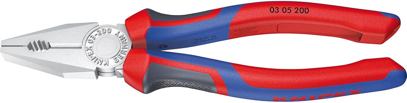 Knipex 03 05 200 Combination Pliers 7,87" with soft handle chrome plated