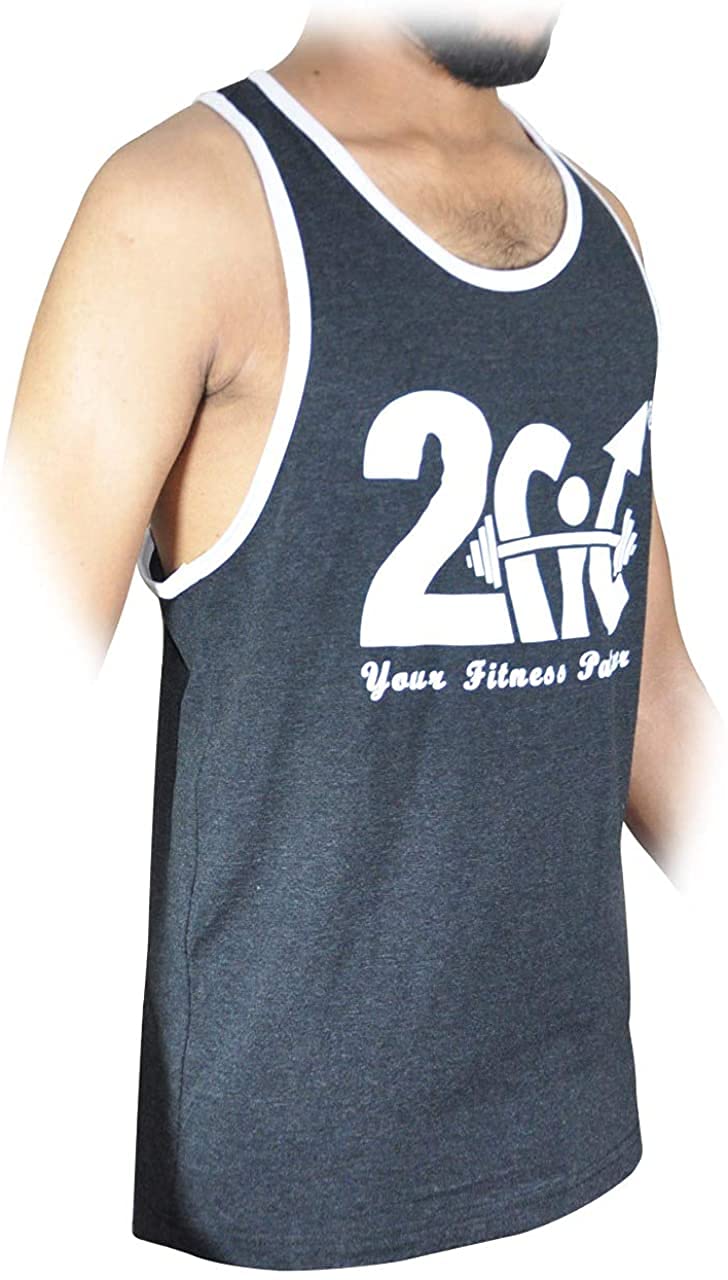 2Fit Your Fitness Partner2fit vest tops for men Sports Gym Running Training Basket Ball Singlet Vests_Y-Back Sleeveless Sports T Shirt Athletic Undershirt Muscle Vests Tops for Running Workout Training