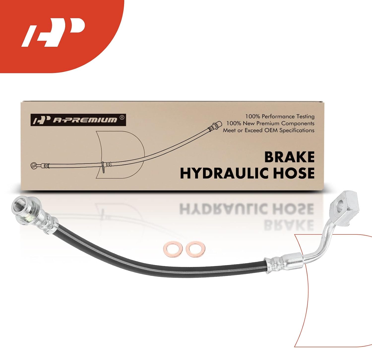 A-Premium Rear Passenger Brake Hydraulic Hose Compatible with Chevy Models - Impala 2011-2013, Impala Limited 2014-2016 - Replace# 20853704