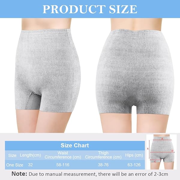ACWOO Ropa Interior Posparto de Cintura Alta Desechable para Cesárea, 9 PCS Braguitas Embarazada sin Costura, Ropa Interior de Cesárea de Maternidad, Súper Elástico, Transpirable, Absorbente - 3