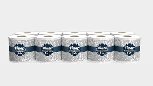 KLEENEX® Toilet Tissue 82026 - 3 ply Toilet Paper - 10 Tissue Rolls x 240 Pulls - Sheet Size 11 x 10 cm (2,400 sheets)