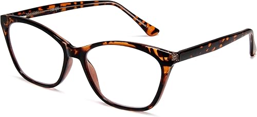 2SeeLife Gafas de lectura de ojo de gato vívidas para mujeres, marcos de gafas con forma de cara para mujeres, gafas de lectura tramposas