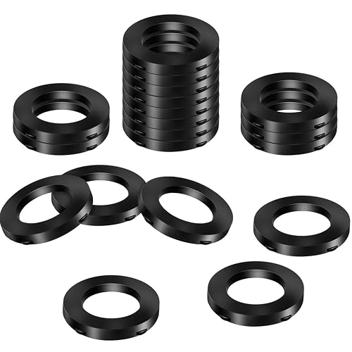 Mudder 20 Pack Shower Head Washers Rubber Washers Seals, Self Locking Tabs Keep Washer Firmly Set Inside Fittings for 1/2 Inch Shower Garden Hose Heads