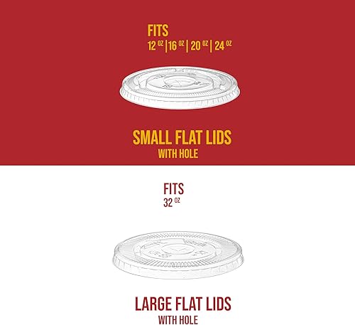 Miniatura 8 de 40 juegos  12 onzas Vasos de plástico transparente para mascotas con tapas planas y pajitas para café helado, bebidas frías, batidos, tazas de