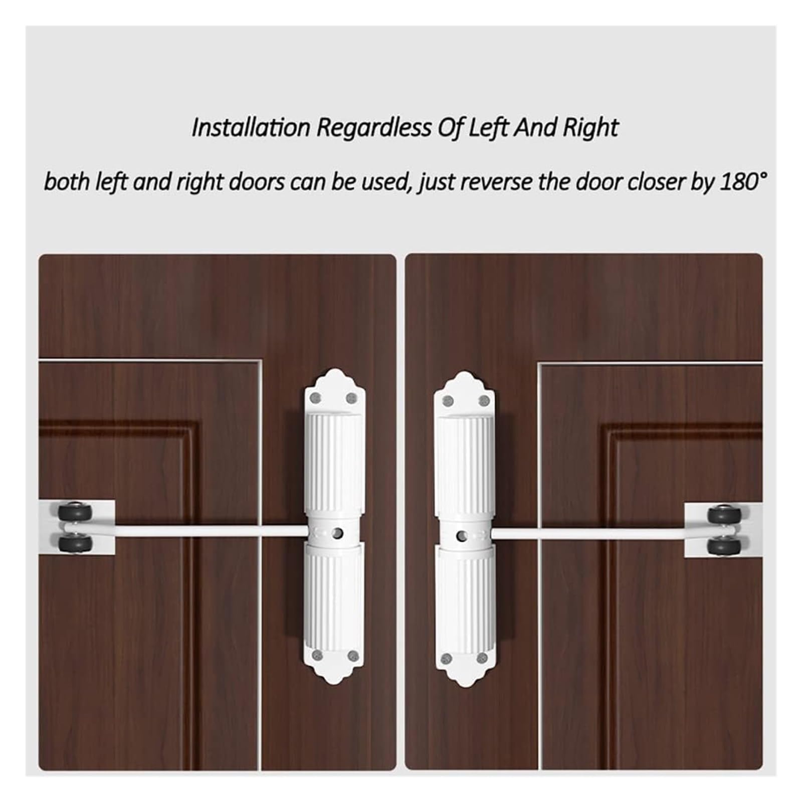automatyczny samozamykacz do drzwi, samozamykacz s Automatic Door Closer Heavy Duty for Interior and Exterior Spring Loaded Overhead Fire Rated(Black)