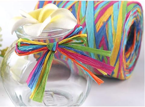Raffia Paper Ribbons Coloured Raffia Paper Ribbon Wrapping Paper
