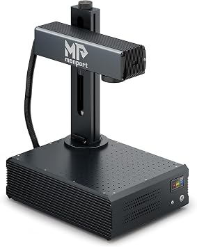 Monport 60W MOPA Fiber Laser Engraver, Autofocus Fiber Laser Marking Machine LightBurn Compatible with 6.9" x 6.9" Work Area for Metal Color Marking for Gold Steel More...