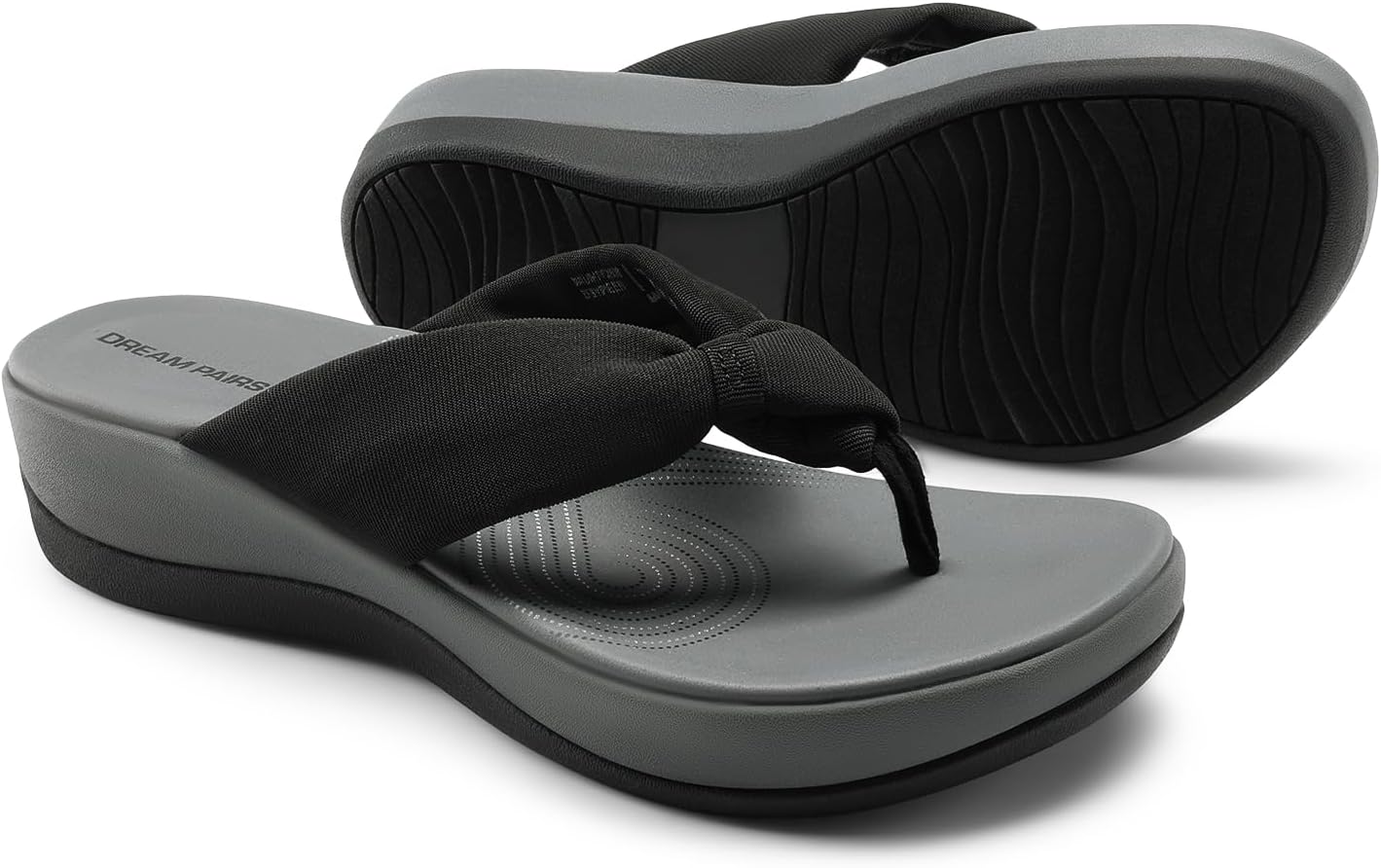 DREAM PAIRS Platform Flip Flops for Women Cushioned Thong Sandals with Soft... - Picture 30 of 42