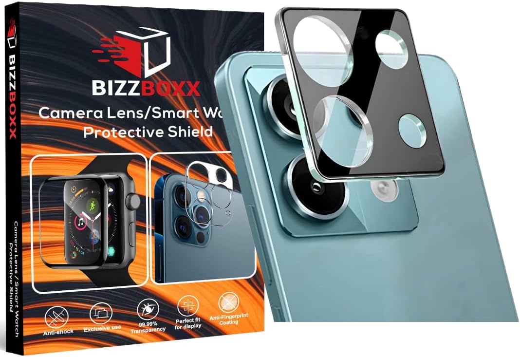 Premium 3D Look Camera Lens Protector For Redmi Note 13 Pro 5G | Camera Tempered Glass | 9H Hardness | With Easy Installation Kit (Pack of 1)