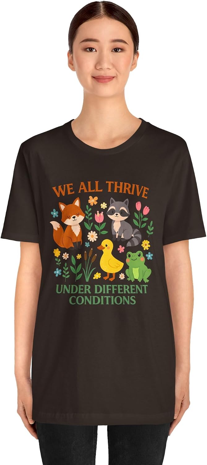 We All Thrive Autism Awareness Shirt, Neurodivergent Advocate para Educator ABA Therapist Support Graphic Shirt
