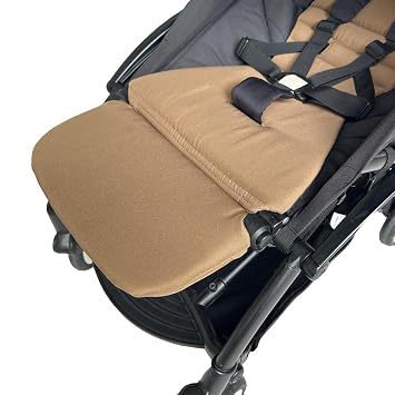 Compatible with Babyzen YOYO, YOYO+,YOYO2 and Stokke YOYO3 Strollers - Fold Stroller Without Disassembly -Stroller Leg Rest Extend 6.2 inch, Easy to Attach & Clean, Soft Fabric Toffee