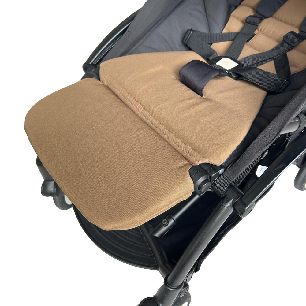 Brogtorl Pushchair Accessories - Footstool - Extension Board Compatible with Babyzen YOYO - No Disassembly - 6.2 Inch Extender, Easy to Fix and Clean (Toffee)