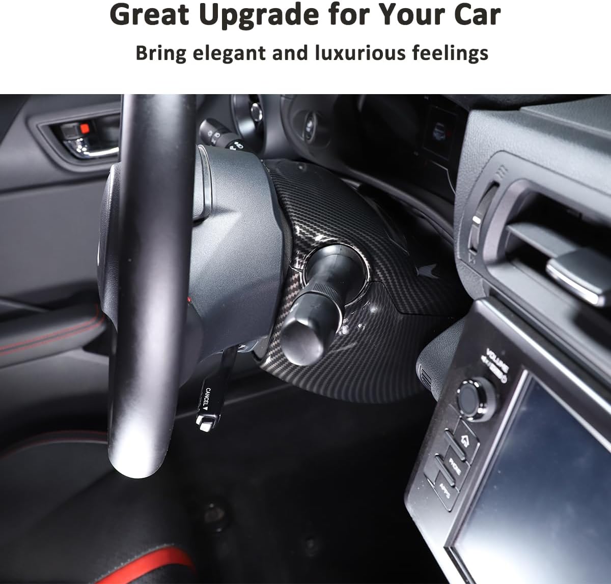 Car Steering Wheel Base Upper Trim For Subaru BRZ Toyot@ 86 2022-2023 Interior Steering Wheel Base Decoration Accessories (Carbon Fiber)