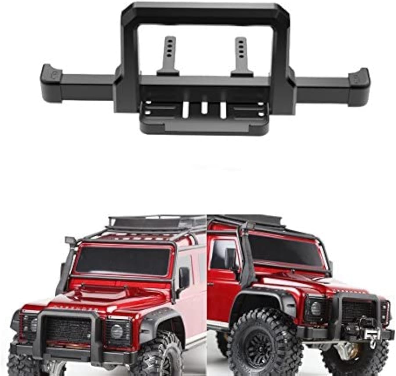 1 Set Metal Front Bumper/Rear Bumper for TRX4 1/10 RC Crawler Car