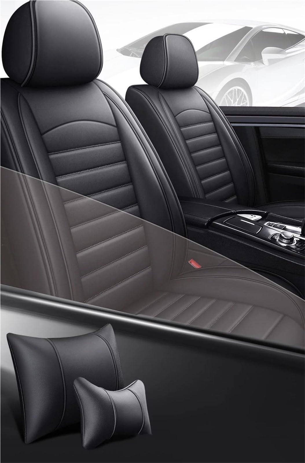 Funda De Asiento Coche Para El Conductor Y Cojín Del Pasajero Para OPEL Para Antara Para Grandland X Para CORSA(Style 7)