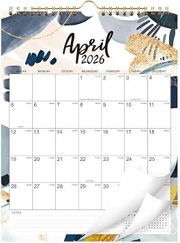 2026 Wall Calendar - Small Wall Calendar 2026 from Jan. 2026 - Dec. 2026, 8.5" x 11", 12 Months Calendar 2026, Twin-wire Binding, Thick Paper, Julian Dates