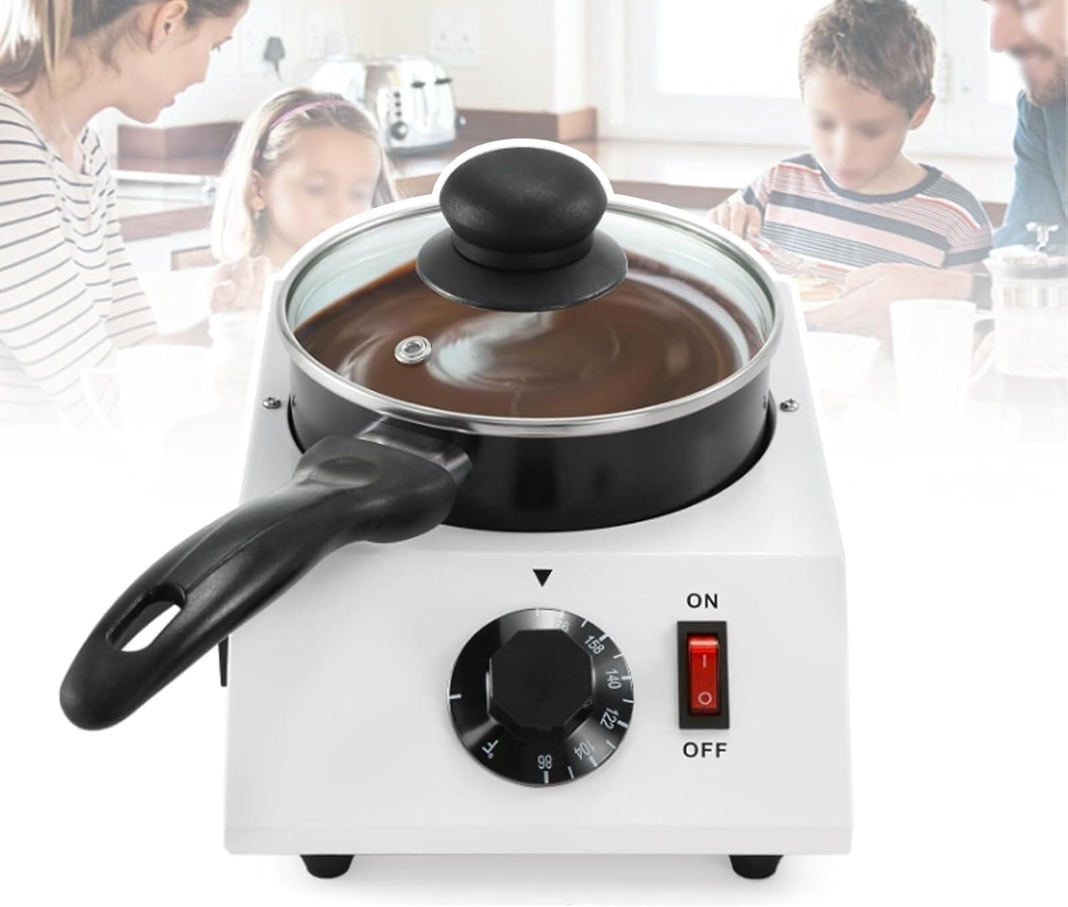 Household Chocolate Melter Melting Machine Household Chocolate Melter Melting Machine, Removable Ceramic Pot,Non stick Bottom, Easy to Clean,Butter Cheese Candy Wax,500ML(700ML)