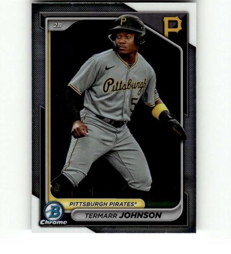 2024 Bowman Chrome Prospects #BCP-24 Termarr Johnson Pittsburgh Pirates RC Rookie Official Baseball Trading Card