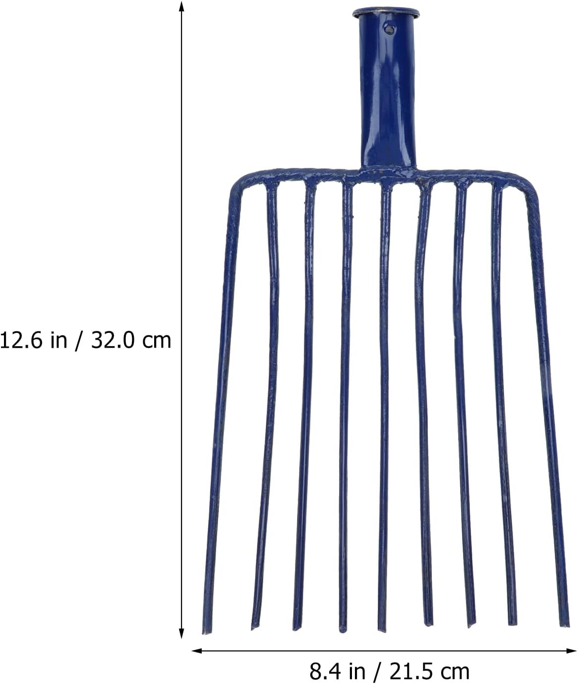 Sosoport 1pc Nine-Tooth Steel Fork Rake for Soil and Collection Lightweight Garden Tool for Easy and Soil Gathering Lawn