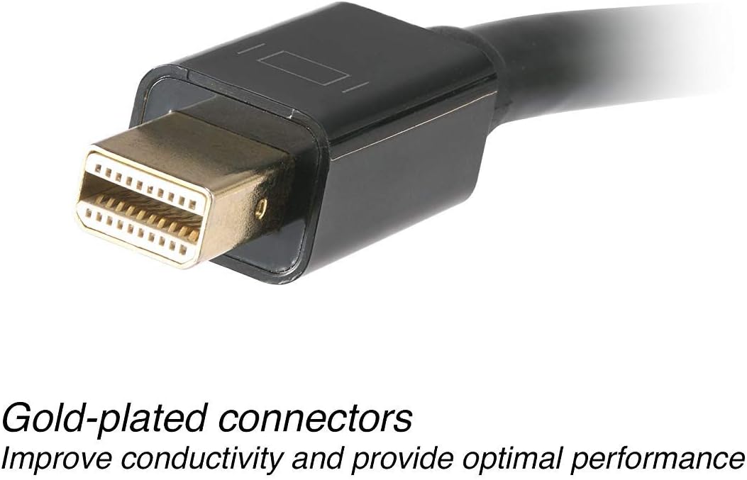 Flash Deals - 80% OFF Mini Displayport Thunderbolt to HDMI/DVI/VGA 3-in-1 Adapter,4Kx2K Mini Displayport 1.2 Converter, Compatible Male to Female Adapter for MacBook,Google Chromebook, PC, Projector, Surface Pro (Black)