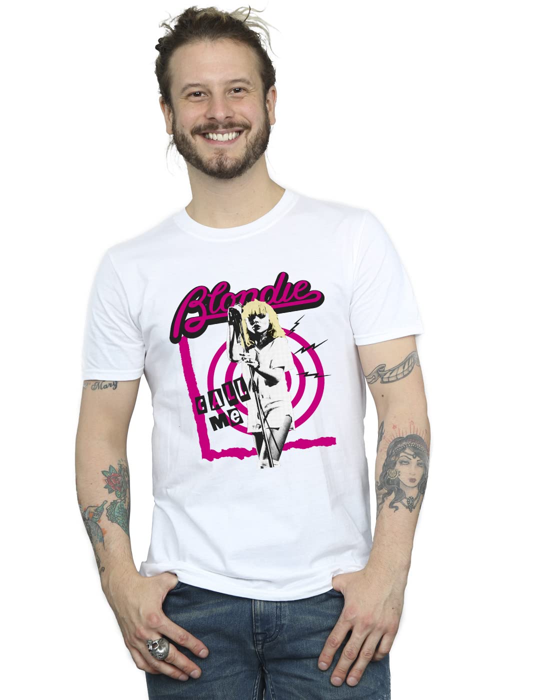 Blondie Men's White Call Me T-Shirt