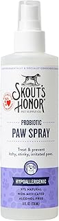 Skout's Honor Probiotic Paw Spray for Dogs - Microbiome-Friendly Certified - Alcohol-Free, Fragrance-Free & Non-Medicated - Supports Healthy Skin & Relieves Itchy, Stinky Paws, 8 oz