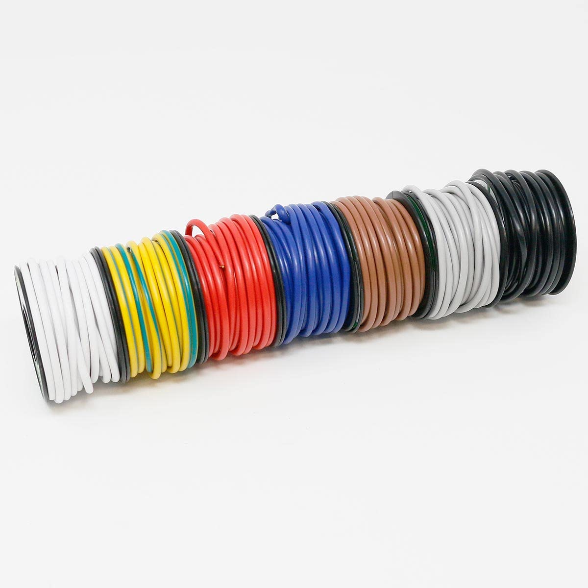 PVC-Schaltlitzen Set 1,5mm² – 7 Farben Je 5m, 85x0,15mm Kupfer, In Dispenser-Box