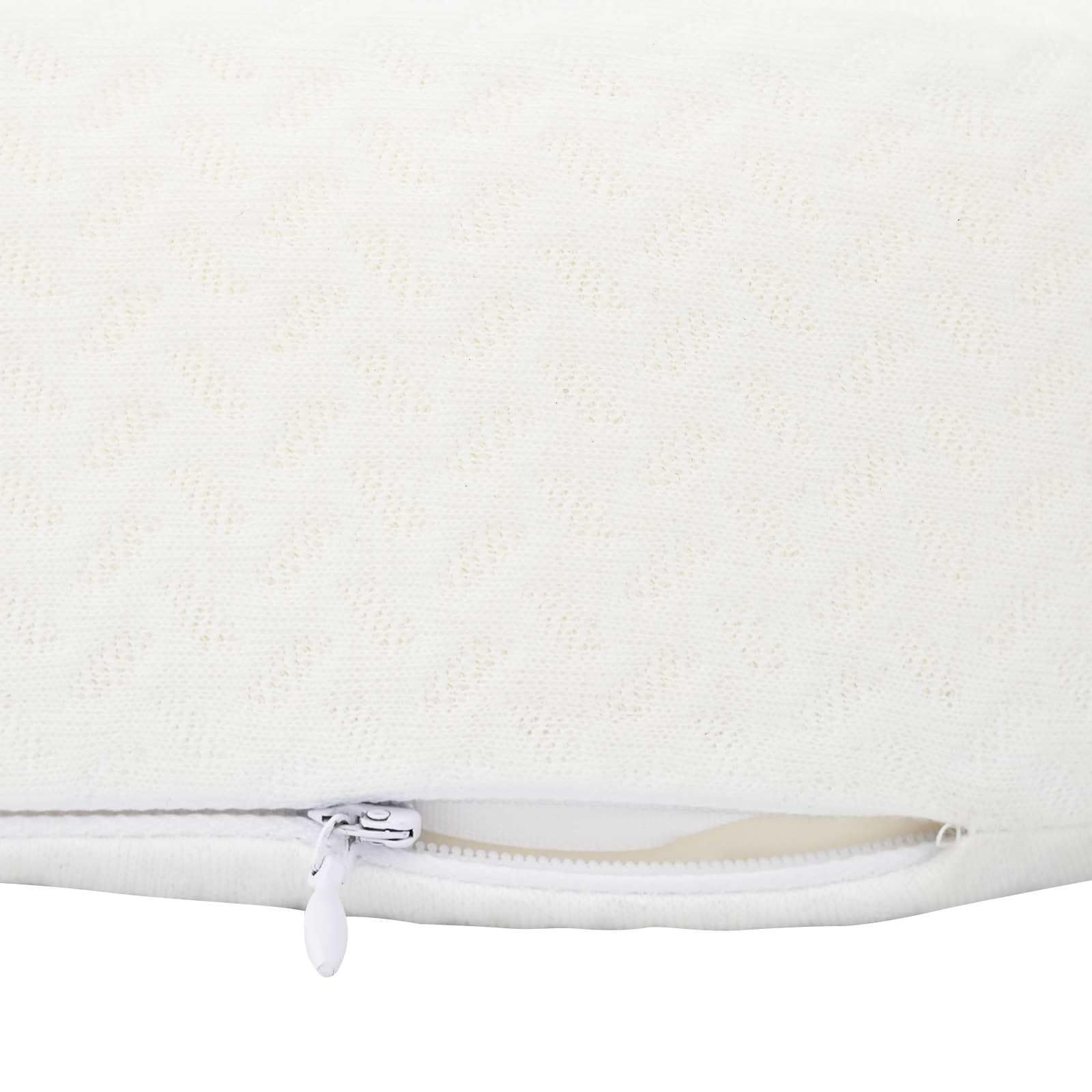 Almohada cervical blanca 53 x 35 x 11 cm de espuma viscoelástica con forma ergonómica transpirable y lavable para dormitorio, cama, almohada para dormir de lado y soporte cervical