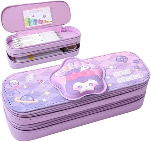 DEOXY Cartoon Theme Pencil Case - 3D EVA Pouch, Multipurpose Zipper for Kids, Pen and Pencil Bag for School Kids, Girls, S...