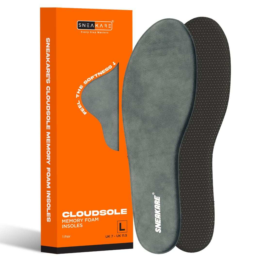 SNEAKARE CloudSole Memory Foam Insoles for Men & Women – Soft, Anti-Slip Shoe Insole with Shock Absorption, Trimmable Inne... - Review, Price and Buying Guide