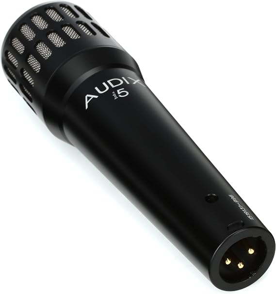 AUDIX i5 Dynamic Instrument Microphone: Pro Snare Mic/Guitar Amp Microphone - Black
